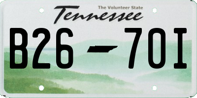 TN license plate B2670I