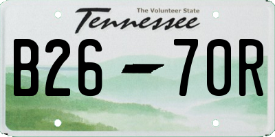 TN license plate B2670R