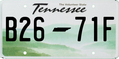 TN license plate B2671F