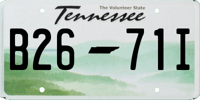 TN license plate B2671I