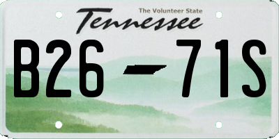 TN license plate B2671S