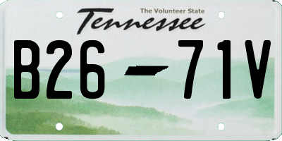 TN license plate B2671V