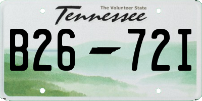 TN license plate B2672I