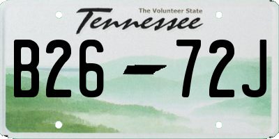TN license plate B2672J