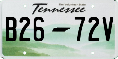 TN license plate B2672V
