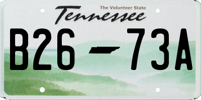 TN license plate B2673A