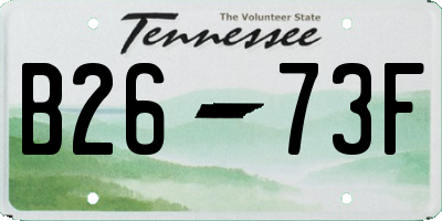 TN license plate B2673F