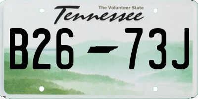 TN license plate B2673J