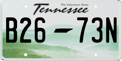 TN license plate B2673N