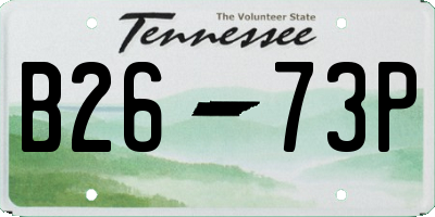 TN license plate B2673P