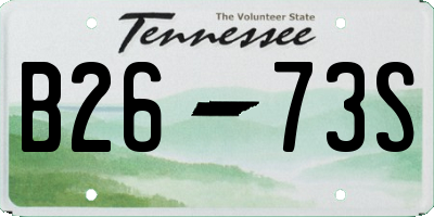 TN license plate B2673S