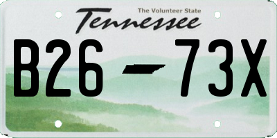 TN license plate B2673X