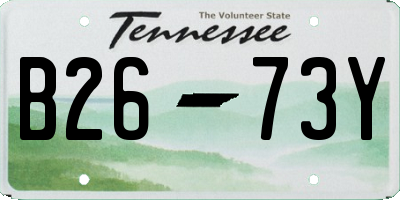 TN license plate B2673Y