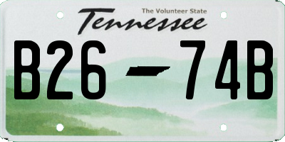 TN license plate B2674B