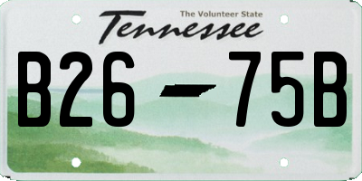 TN license plate B2675B
