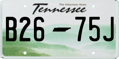 TN license plate B2675J