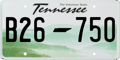 TN license plate B2675O