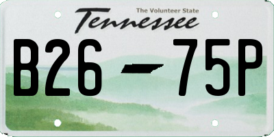 TN license plate B2675P