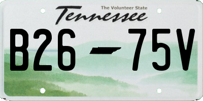 TN license plate B2675V