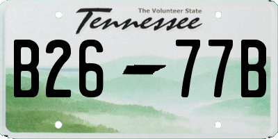 TN license plate B2677B