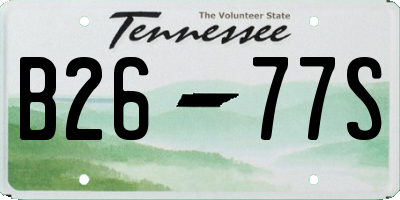TN license plate B2677S