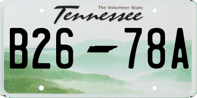 TN license plate B2678A