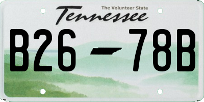 TN license plate B2678B