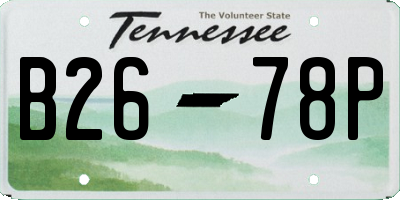 TN license plate B2678P