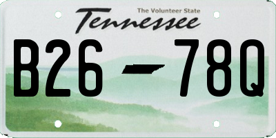 TN license plate B2678Q