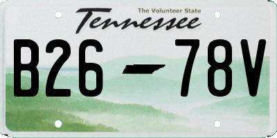 TN license plate B2678V