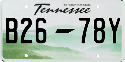 TN license plate B2678Y