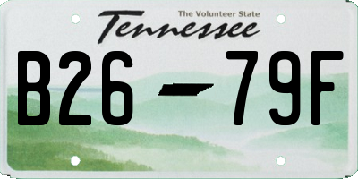 TN license plate B2679F