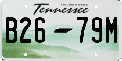 TN license plate B2679M
