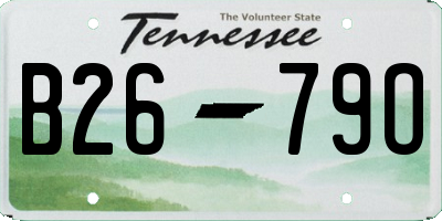 TN license plate B2679O