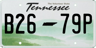 TN license plate B2679P