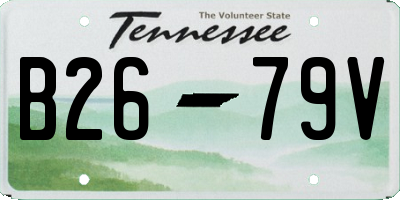 TN license plate B2679V
