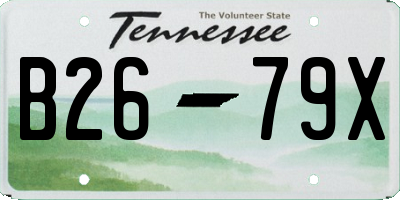 TN license plate B2679X