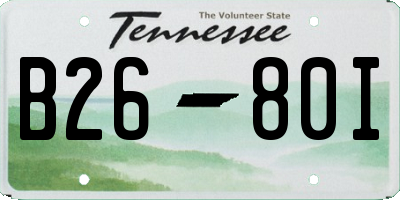TN license plate B2680I
