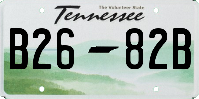 TN license plate B2682B