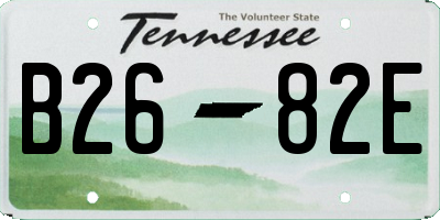 TN license plate B2682E