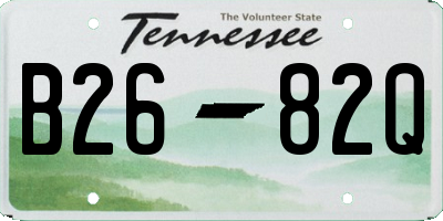 TN license plate B2682Q