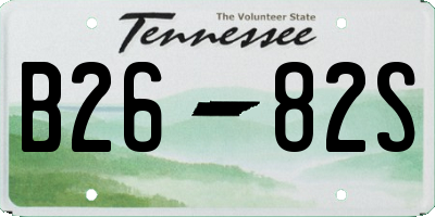 TN license plate B2682S