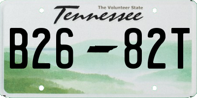 TN license plate B2682T