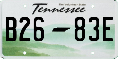 TN license plate B2683E