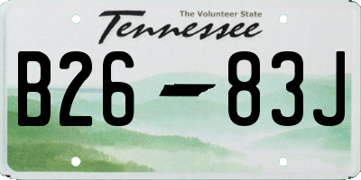 TN license plate B2683J