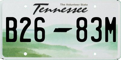 TN license plate B2683M