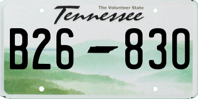 TN license plate B2683O