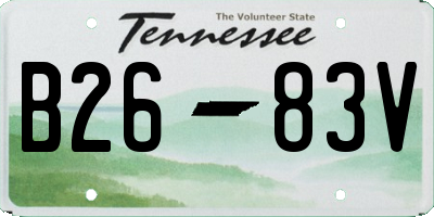 TN license plate B2683V