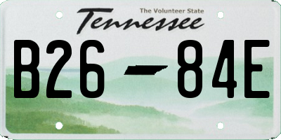 TN license plate B2684E