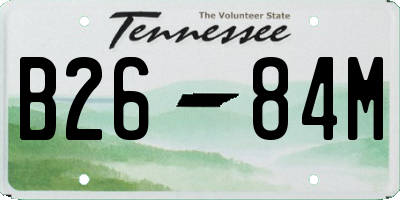 TN license plate B2684M